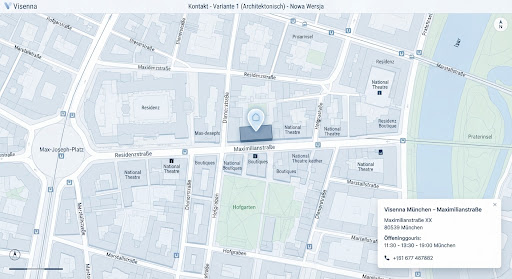 Mapa lokalizacji oddziału w Monachium