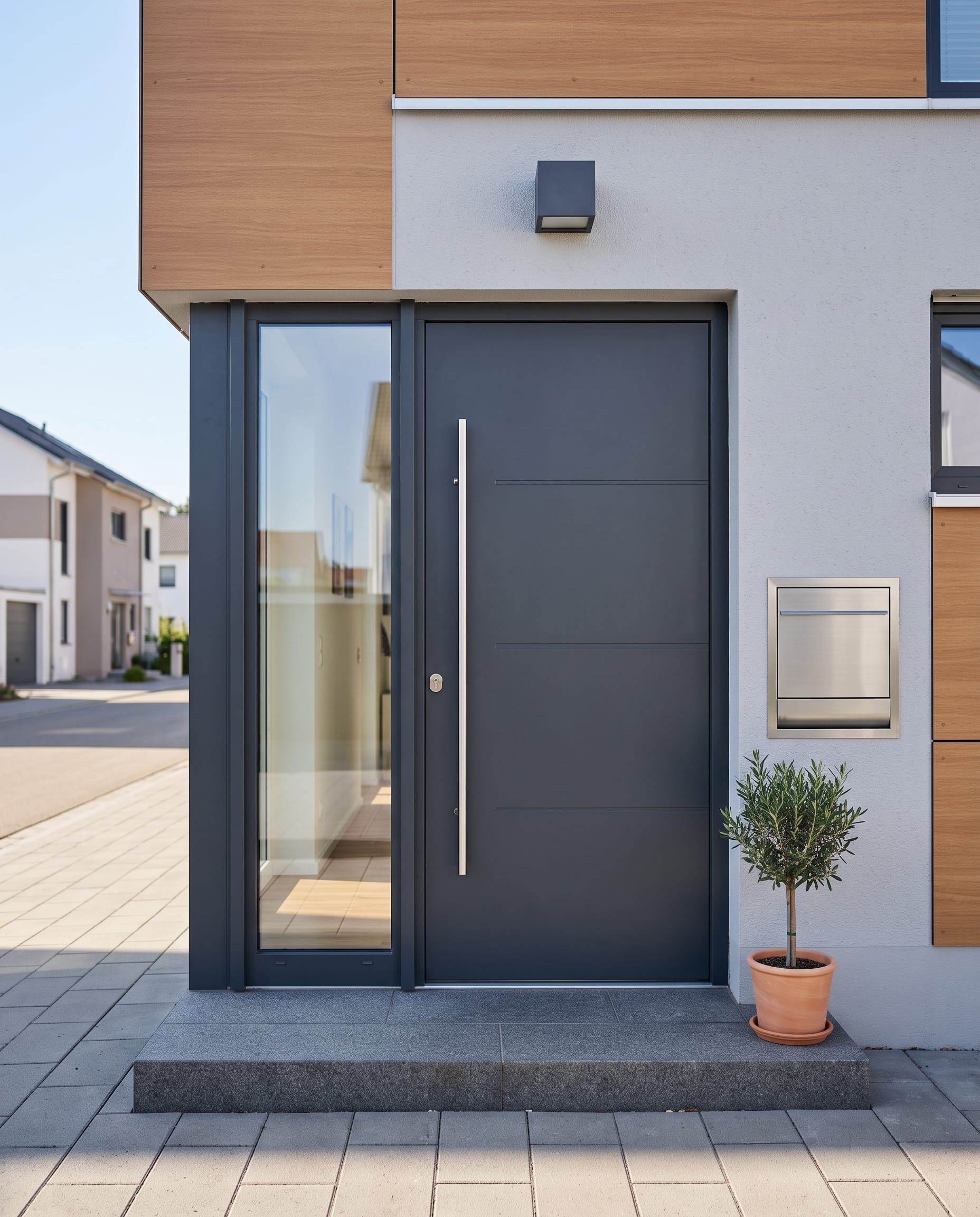 Moderne Haustür mit Seitenteil in Chemnitz