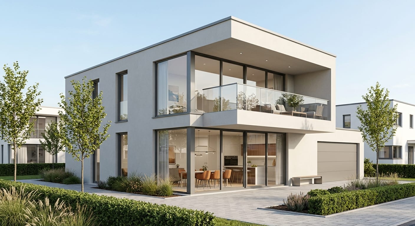 Einfamilienhaus mit abgestimmtem Fenster- und Türpaket