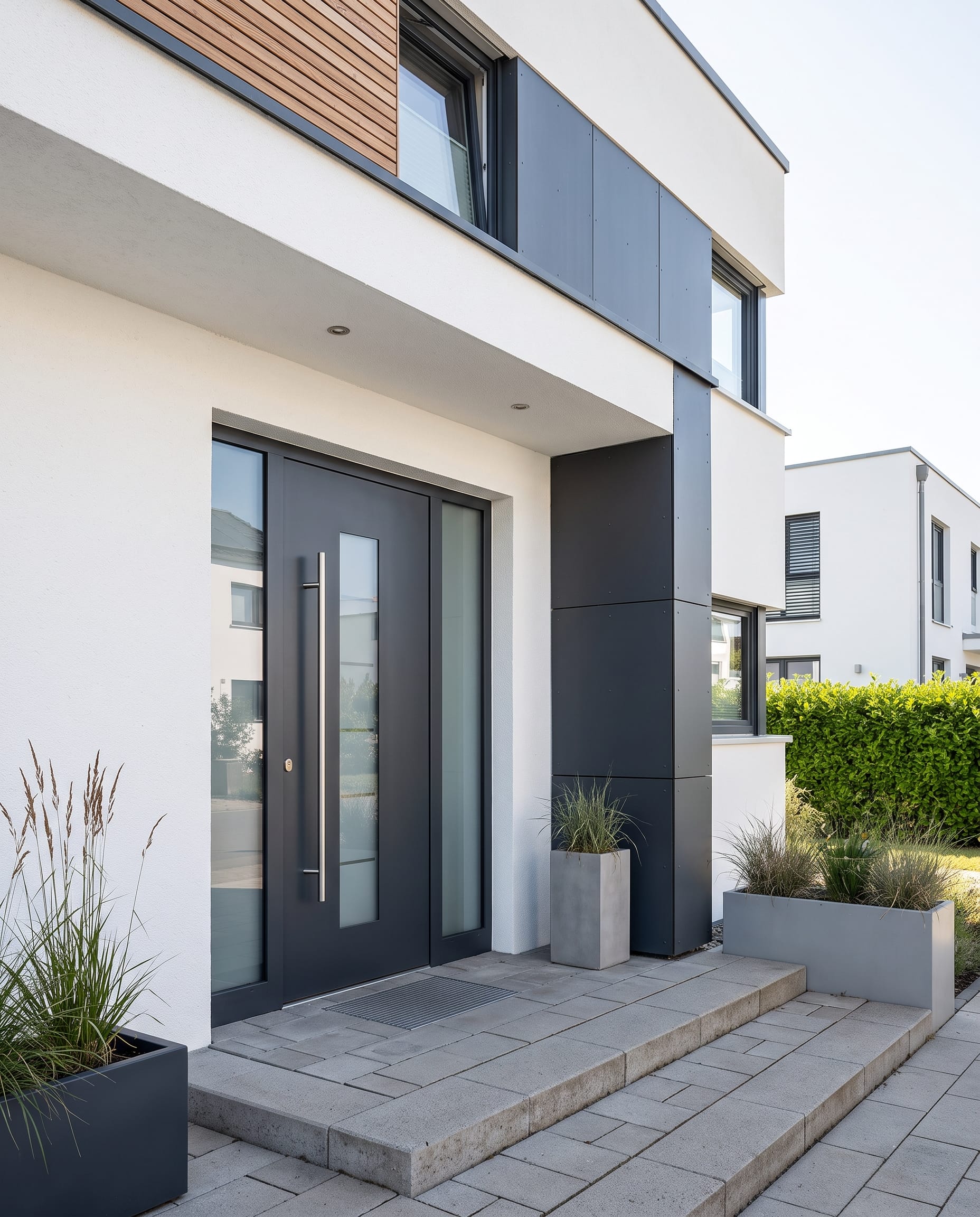 Moderne Aluminium-Haustür für Neubau in Nürnberg