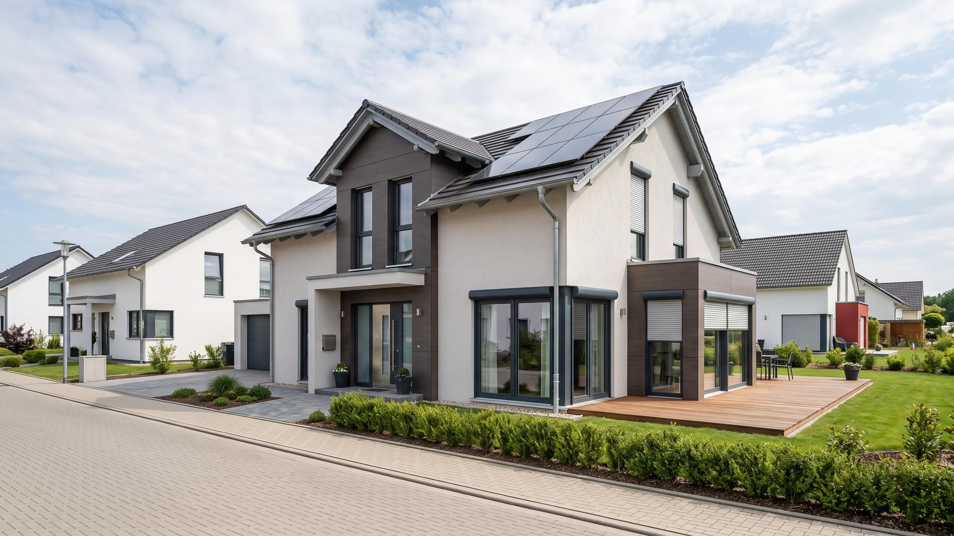 Neubau in einem äußeren Stadtbezirk von Würzburg
