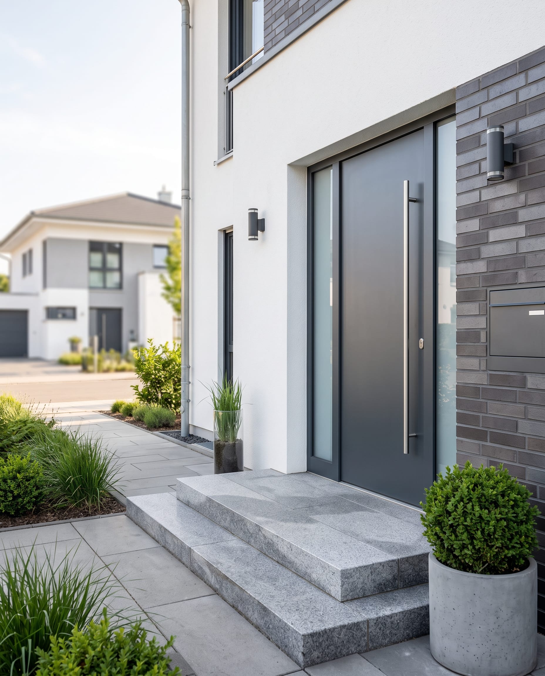 Moderne Aluminium-Haustür für Neubau in Zwickau